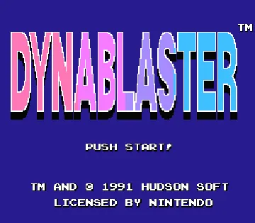 Dynablaster (Europe) screen shot title